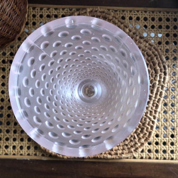 Vintage Pink Hobnail Glass Footed Vase - Picture 11 of 11